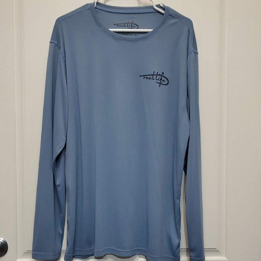 Reel Life Blue Long Sleeve Shirt,Size X-Large